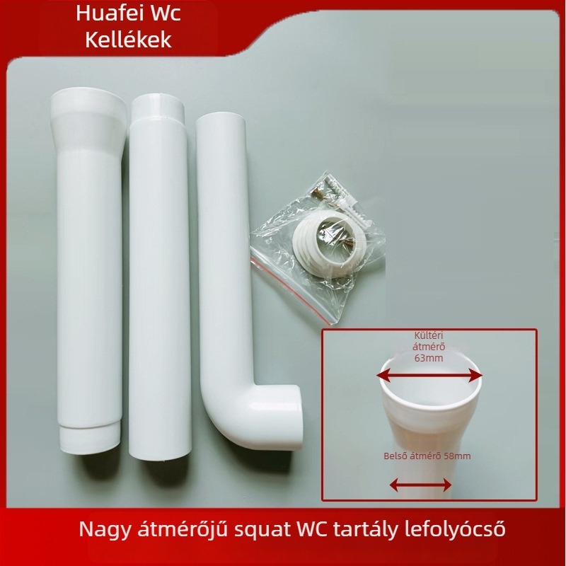 Guggolós vécé lefolyócső – PP anyag, Huafei márka, nagykereskedelmi használat, modern egyszerű stílus