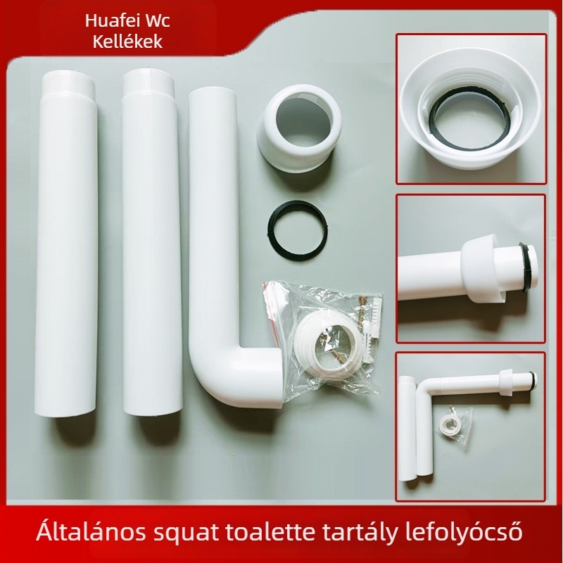 Guggolós vécé lefolyócső – PP anyag, Huafei márka, nagykereskedelmi használat, modern egyszerű stílus