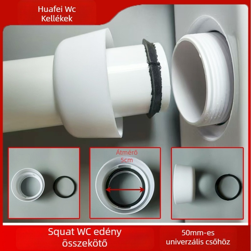 Guggolós vécé lefolyócső – PP anyag, Huafei márka, nagykereskedelmi használat, modern egyszerű stílus