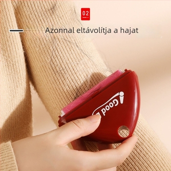 Ismételten használható, mosható kisállat szőr eltávolító görgő, hordozható, kerek fejű, ABS anyagból, kis testű kutyák számára