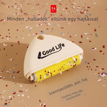 Ismételten használható, mosható kisállat szőr eltávolító görgő, hordozható, kerek fejű, ABS anyagból, kis testű kutyák számára