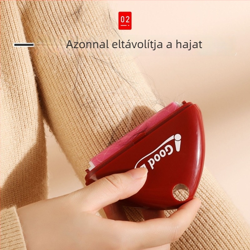 Ismételten használható, mosható kisállat szőr eltávolító görgő, hordozható, kerek fejű, ABS anyagból, kis testű kutyák számára