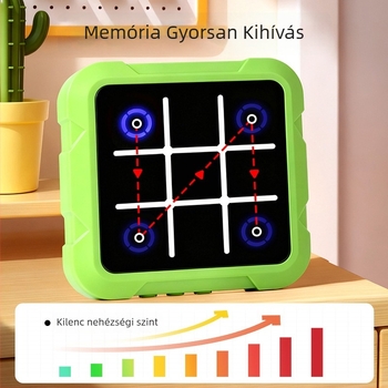 Egyben elektronikus játéktábla AI-vel Tic-Tac-Toe és Gomoku játékokhoz; műanyag kivitel; 4–6 éveseknek.
