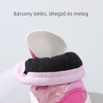 Téli kutyacipő, puha talpú, csúszásmentes, meleg, lazább stílusú sétálócipő