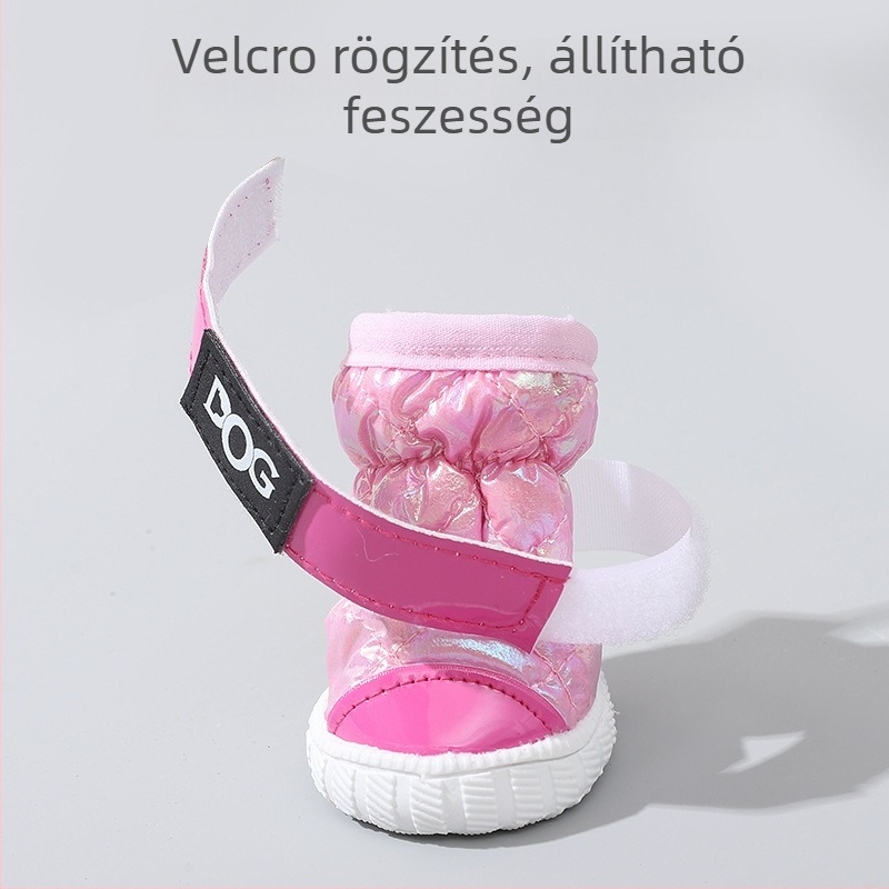 Téli kutyacipő, puha talpú, csúszásmentes, meleg, lazább stílusú sétálócipő