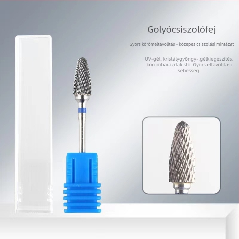 Nail art csiszolófej wolfrám acélból, golyó alakú heg, ötvözött csiszolófej köröm dizájn eltávolítására — Márka Honuo