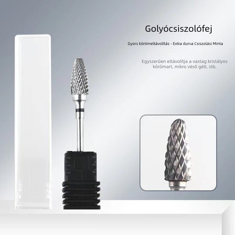 Nail art csiszolófej wolfrám acélból, golyó alakú heg, ötvözött csiszolófej köröm dizájn eltávolítására — Márka Honuo