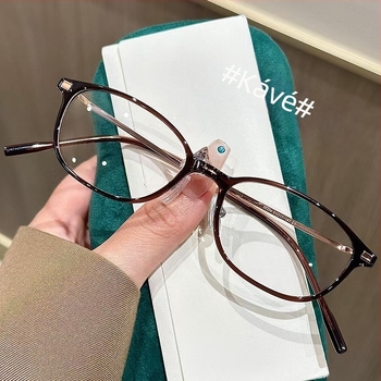 Presbiopikus olvasó szemüveg kékfény elleni védelemmel - teljes keret, fém+PC keret, minimalistán elegáns dizájn, kis méretű arcokra