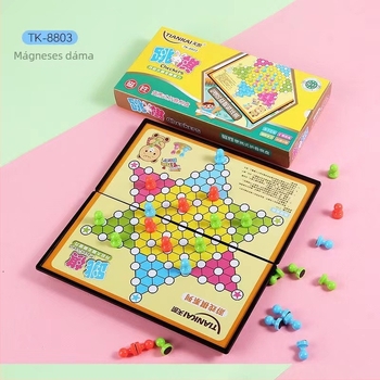 Összecsukható mágneses sakk tábla játékkészlet - műanyag oktató sakkfigurákkal, 24 darab dobozonként, 4-14 éveseknek