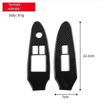 Szénszálas ablakemelő gombkeret Nissan 370Z Z34-hez, ragasztóval, logó nyomtatás lehetősége, Guangzhouban készült