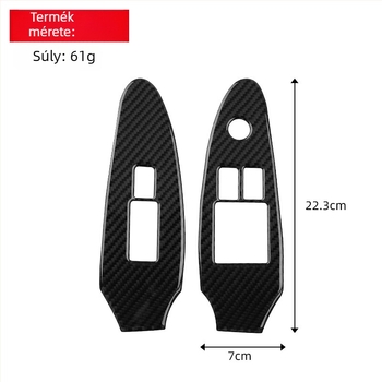 Szénszálas ablakemelő gombkeret Nissan 370Z Z34-hez, ragasztóval, logó nyomtatás lehetősége, Guangzhouban készült