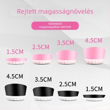 Model: Magasító talpbetét; Stil: Fél‑párna; Anyag: Gel+PU hab; Kategória: Fél talpbetét; Alkalmas sportcipőkhoz, bőr cipőkhöz, bakancsokhoz, hétköznapi és munkacipőkhöz