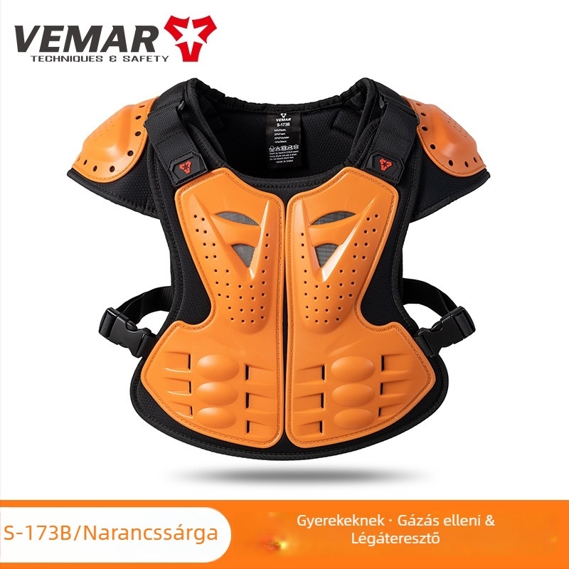 Kemény héjjal készült gyermekvédő felszerelés — derék- és vállvédelmet biztosít külső kerékpározáshoz és görkorcsolázáshoz