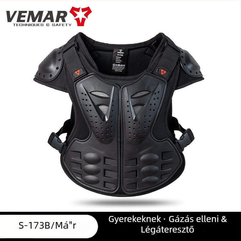 Kemény héjjal készült gyermekvédő felszerelés — derék- és vállvédelmet biztosít külső kerékpározáshoz és görkorcsolázáshoz