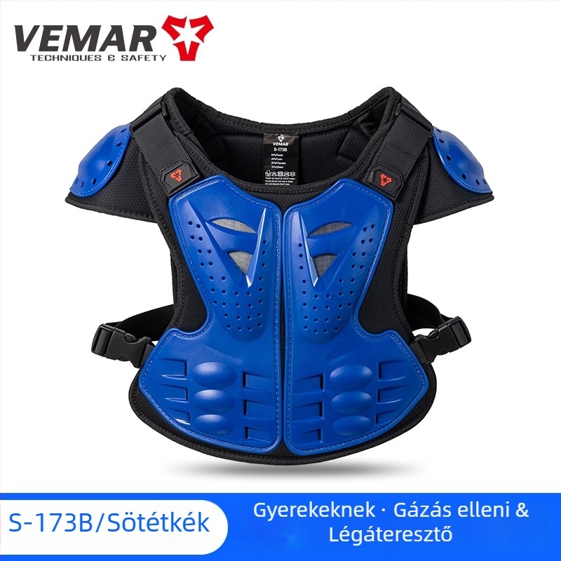 Kemény héjjal készült gyermekvédő felszerelés — derék- és vállvédelmet biztosít külső kerékpározáshoz és görkorcsolázáshoz