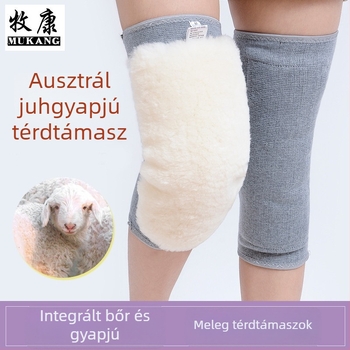 Térdvédő gyapjú béléssel, testanyag pamut-elasztán, hosszított hosszúságú, térdvédelem, hegymászáshoz és általános használathoz
