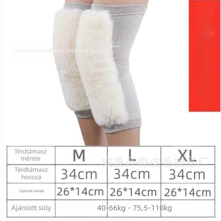 Térdvédő gyapjú béléssel, testanyag pamut-elasztán, hosszított hosszúságú, térdvédelem, hegymászáshoz és általános használathoz