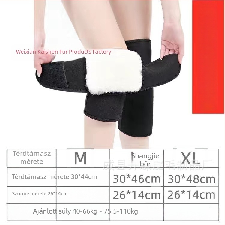 Térdvédő gyapjú béléssel, testanyag pamut-elasztán, hosszított hosszúságú, térdvédelem, hegymászáshoz és általános használathoz