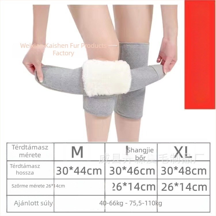 Térdvédő gyapjú béléssel, testanyag pamut-elasztán, hosszított hosszúságú, térdvédelem, hegymászáshoz és általános használathoz