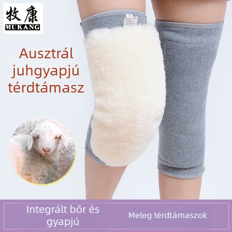 Térdvédő gyapjú béléssel, testanyag pamut-elasztán, hosszított hosszúságú, térdvédelem, hegymászáshoz és általános használathoz