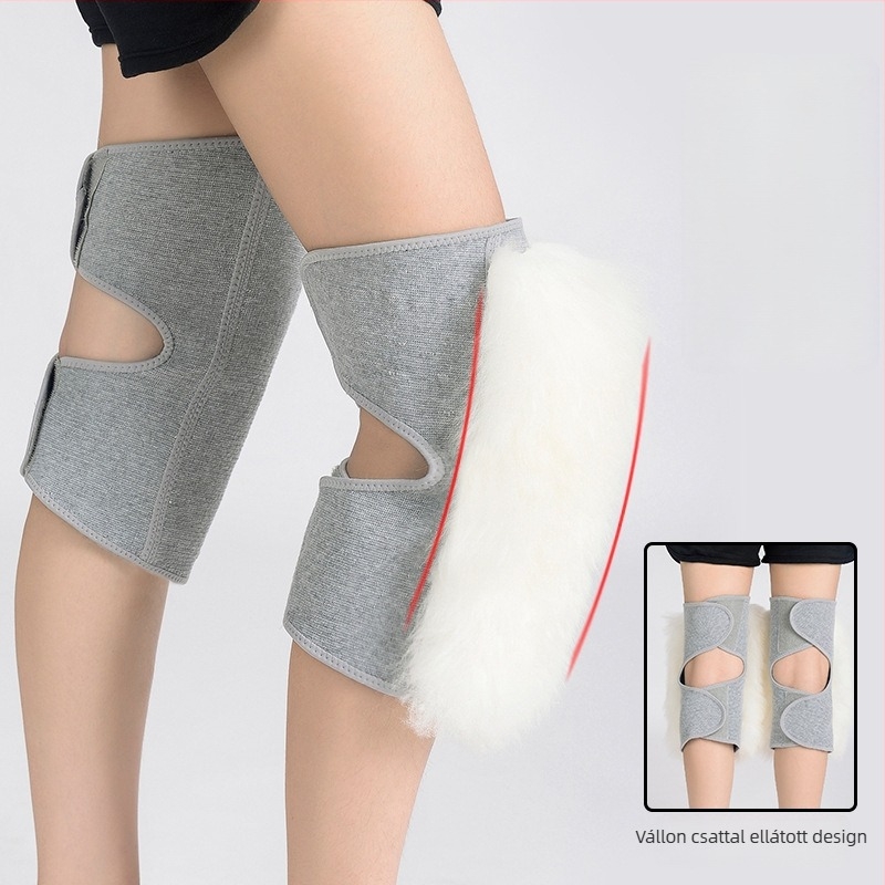 Térdvédő gyapjú béléssel, testanyag pamut-elasztán, hosszított hosszúságú, térdvédelem, hegymászáshoz és általános használathoz