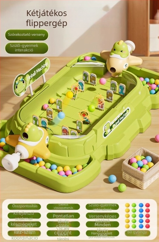 Gyerekeknek szánt pinball játékgép – szintlépés, oktató játék 4–6 éveseknek, műanyagból, Equation Toys márka, Kategória: Játékok/Sakk, 3C tanúsítvány 2024182202052074