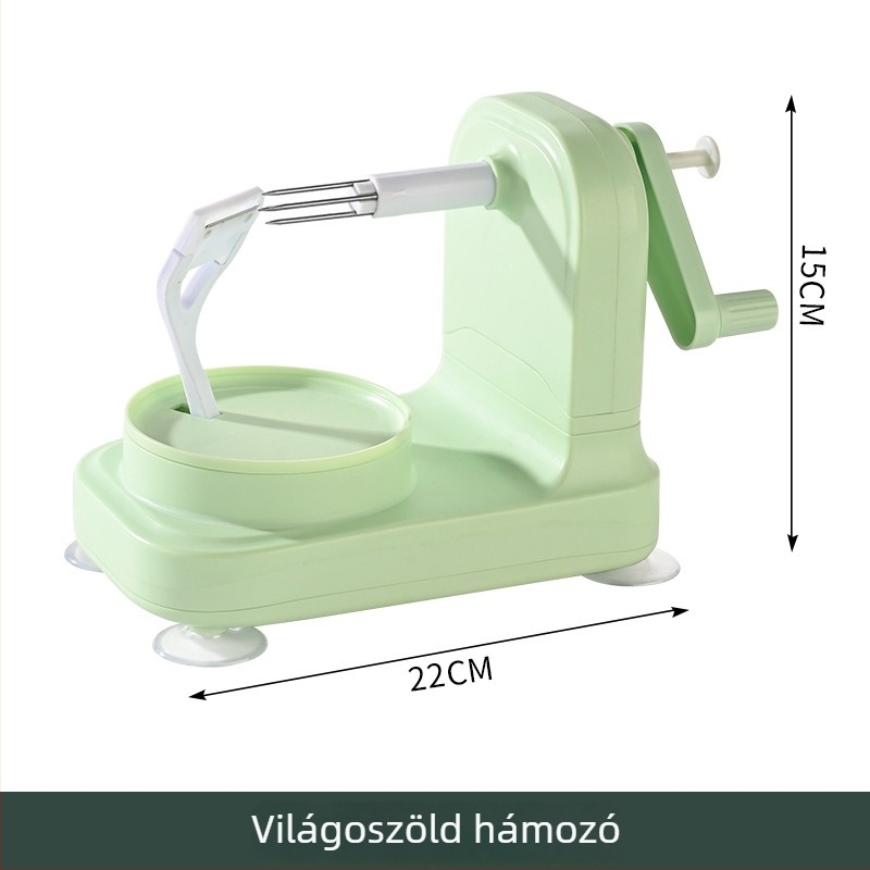 Automata almaszeletelő - kézzel hajtott, többfunkciós, anyag: ABS+PP+rozsdamentes acél, logónyomtatás elérhető, bevezetés 2025