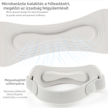 Térdvédő szilikon patelláris pánttal, kétirányú állítással; anyag: poliészter rost; opciók: egy- vagy dupla patella; felnőtteknek; futáshoz, kosárlabdához és tollaslabdához