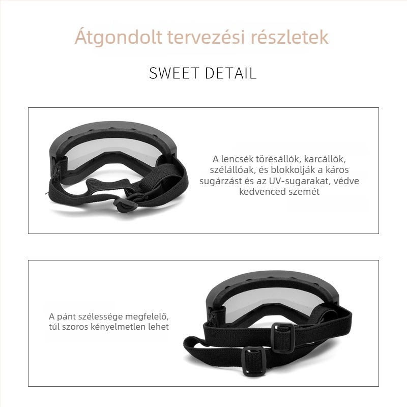 An Luo Er TPU kutyaszemüveg – szemvédelem, vízálló, kopásálló, modell 3042