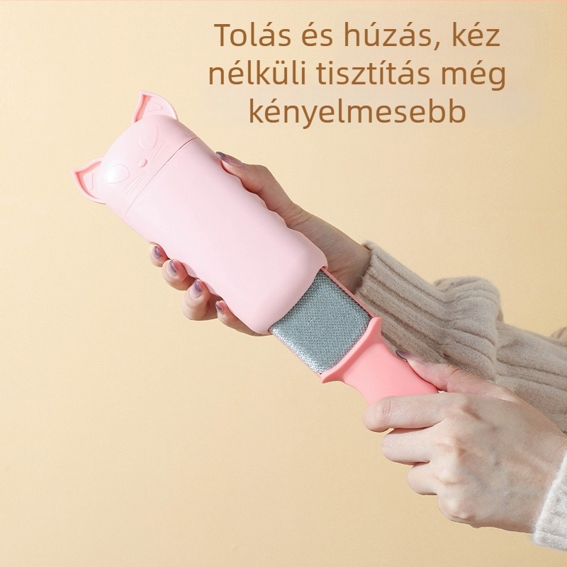 Macska mintájú elektrosztatikus hajkefe ruhákhoz és háziállati szőrre