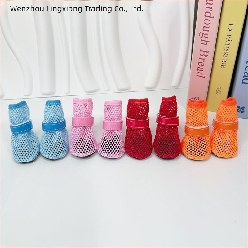 Lingxiang Nyári Lélegző Hálós Kutya Szandálok Kicsi Fajtáknak – Ötvözet Anyag, Kopásálló, Piszkoság-ellenálló, Univerzális illesztés