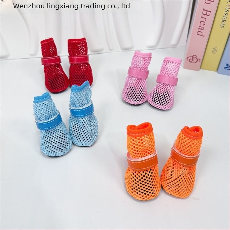 Lingxiang Nyári Lélegző Hálós Kutya Szandálok Kicsi Fajtáknak – Ötvözet Anyag, Kopásálló, Piszkoság-ellenálló, Univerzális illesztés