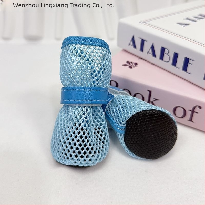 Lingxiang Nyári Lélegző Hálós Kutya Szandálok Kicsi Fajtáknak – Ötvözet Anyag, Kopásálló, Piszkoság-ellenálló, Univerzális illesztés