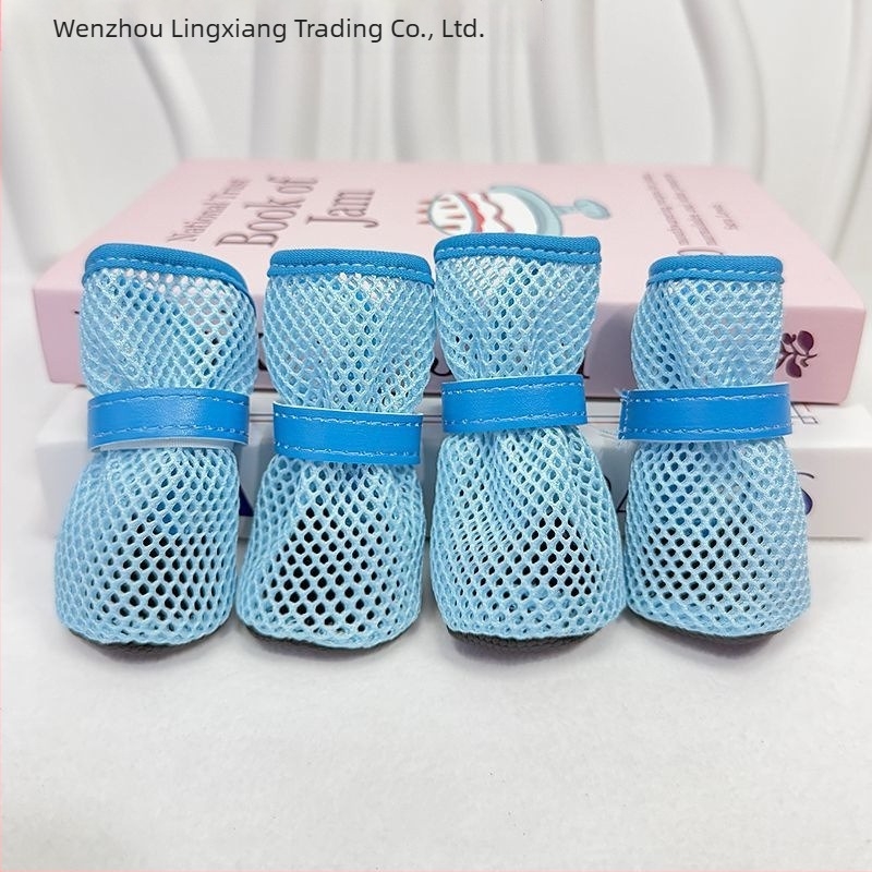 Lingxiang Nyári Lélegző Hálós Kutya Szandálok Kicsi Fajtáknak – Ötvözet Anyag, Kopásálló, Piszkoság-ellenálló, Univerzális illesztés