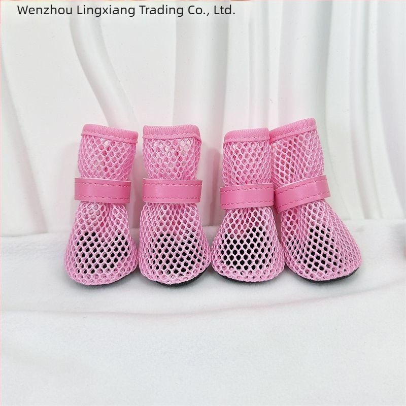 Lingxiang Nyári Lélegző Hálós Kutya Szandálok Kicsi Fajtáknak – Ötvözet Anyag, Kopásálló, Piszkoság-ellenálló, Univerzális illesztés