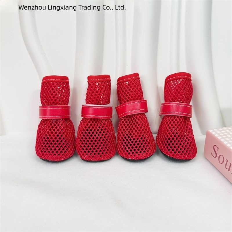 Lingxiang Nyári Lélegző Hálós Kutya Szandálok Kicsi Fajtáknak – Ötvözet Anyag, Kopásálló, Piszkoság-ellenálló, Univerzális illesztés