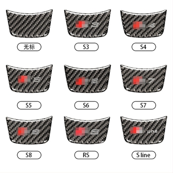 Audi kormány dekoratív matrica A7/A6L/A4L/A3/A1 – szénszálas anyag kristály ragasztóval, Nakakoto Baiyue, testreszabható, logóval, Guangzhou eredet