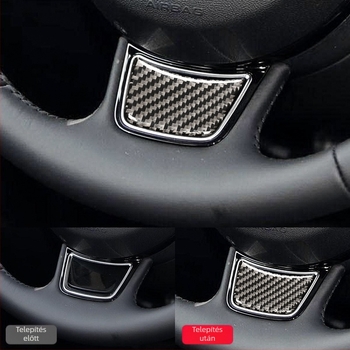 Audi kormány dekoratív matrica A7/A6L/A4L/A3/A1 – szénszálas anyag kristály ragasztóval, Nakakoto Baiyue, testreszabható, logóval, Guangzhou eredet