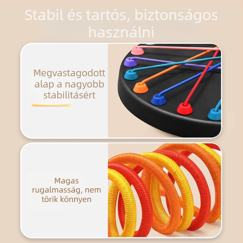 Kötél Kibogó Kihívás — Kétjátékos interaktív oktatási társasjáték, szellemi fejlesztés, műanyag