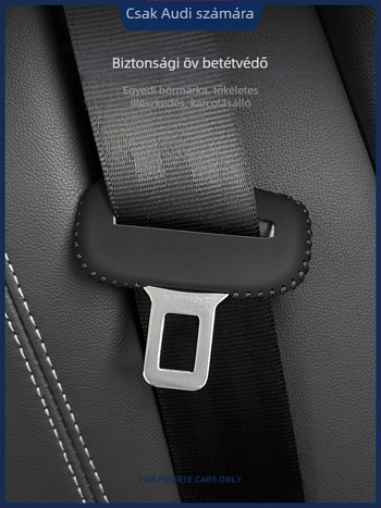 Net Fox Audi biztonsági öv védő sapka A4L A6L Q5L A7 Q3 A3L Q2L – Nappa antibakteriális bőr, nyomtatott logó, testreszabható