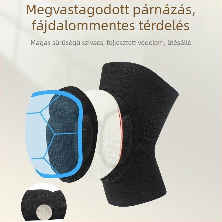 Térdvédők antiütköző habból, kagyló alakú kialakítás, röplabdához és görkorcsolyázáshoz