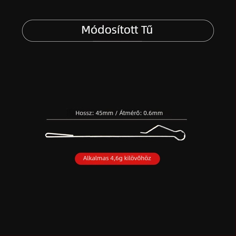 Távolra dobó horgász segédeszköz, alulról módosított tűkészlet, lassú süllyedő eszköz, műanyag csatlakozó a felszereléshez