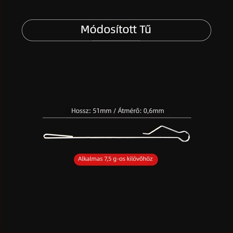 Távolra dobó horgász segédeszköz, alulról módosított tűkészlet, lassú süllyedő eszköz, műanyag csatlakozó a felszereléshez