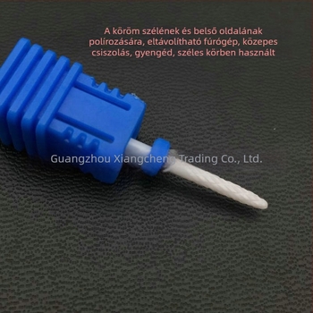 Kerámia csiszolófej elektromos körömfúróhoz, rozsdamentes acél, nettó tömeg 8 g, felületcsiszoló eszköz