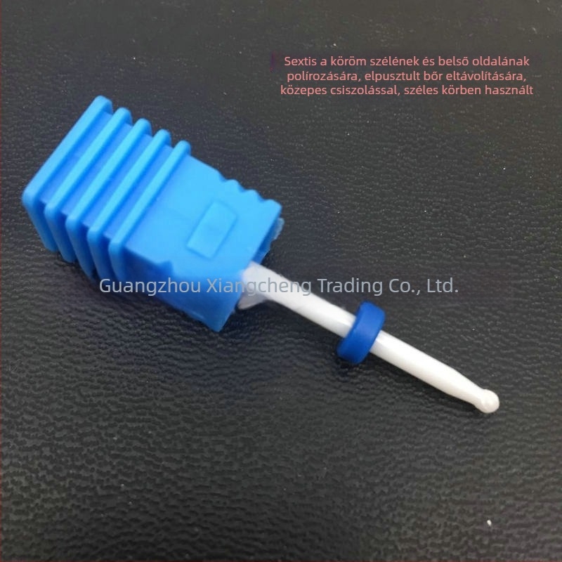 Kerámia csiszolófej elektromos körömfúróhoz, rozsdamentes acél, nettó tömeg 8 g, felületcsiszoló eszköz