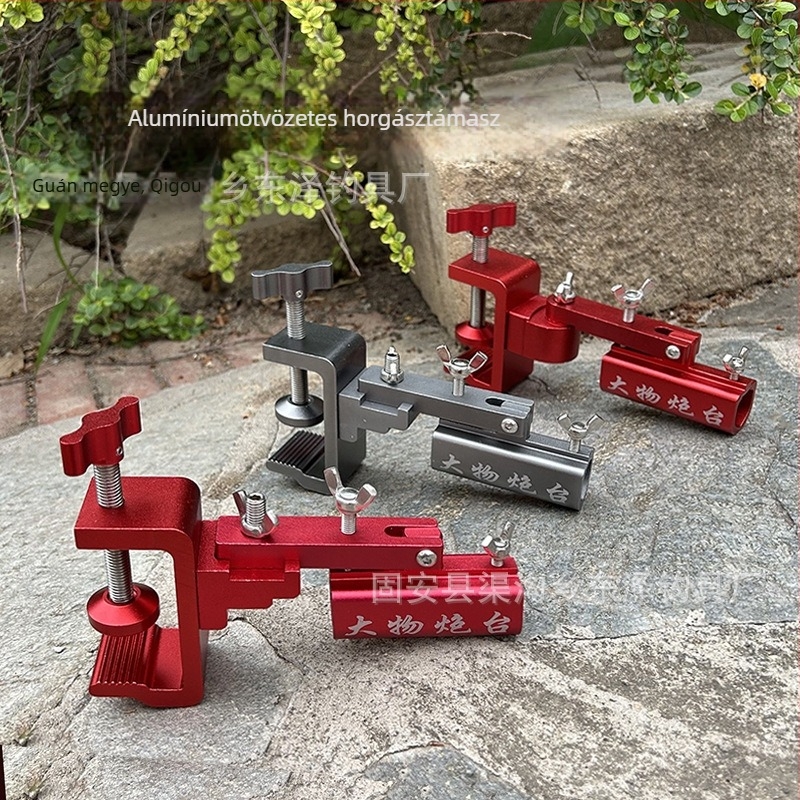 Alumíniumötvözetből készült univerzális horgászplatform-állvány előre szerelt bottartóval, multifunkcionális váz