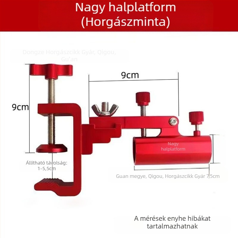 Alumíniumötvözetből készült univerzális horgászplatform-állvány előre szerelt bottartóval, multifunkcionális váz