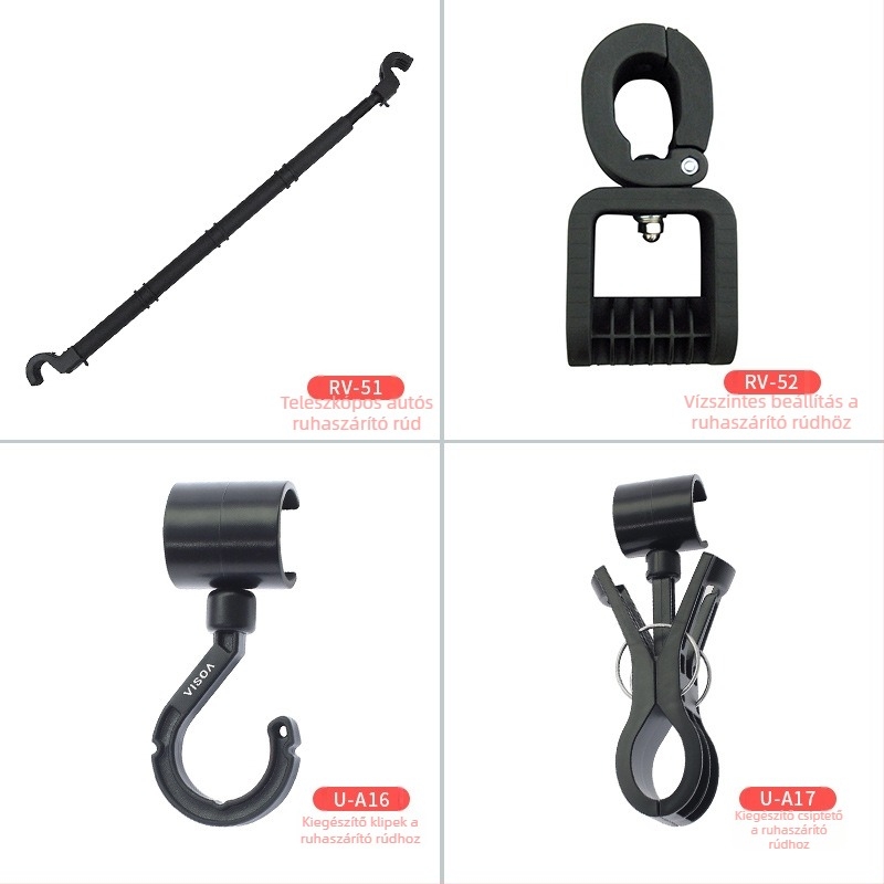 YAC Autó ruhatartó – hátsó üléshez, kihúzható ruhatartó, PVC anyag, modell Car Drying Rack, testreszabott feldolgozás