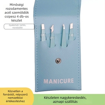 Woneng szemöldökcsipesz – 4 darabos készlet, rozsdamentes acél, kód WN789