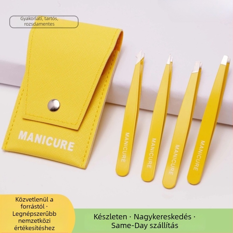 Woneng szemöldökcsipesz – 4 darabos készlet, rozsdamentes acél, kód WN789